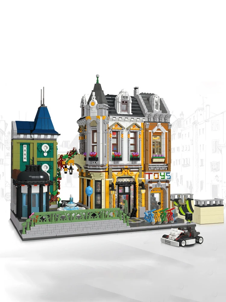 مدينة شارع مول بناء منزل المباني مجموعة مدينة مخزن العمارة وحدات اللبنات أطقم منمذجة مع الشكل هدية 5290 قطعة #1