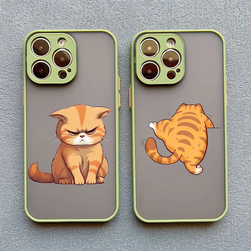 Freche Kätzchen Lustige Katzen-Kunst Handyhülle für iPhone 16 11 12 13 14 17 Pro Max 15 14 16 Plus X XR XS Stoßfeste Rückabdeckung Schutzhülle – Detail 17