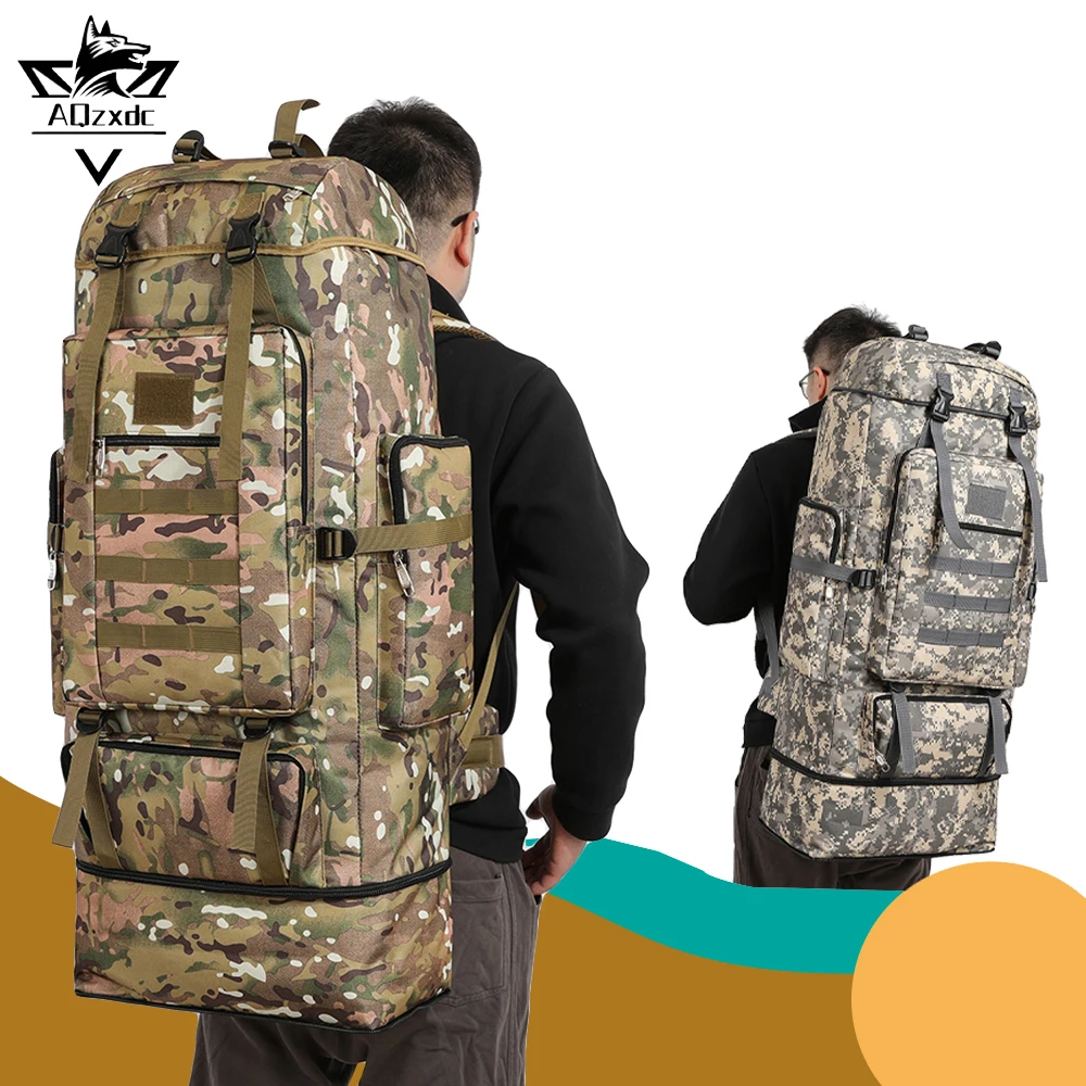 

110L Tactical Backpack Outdoor Camping Backpack Hiking Back Large Capacity Waterproof Travel Bags for Hunting Mountaineering