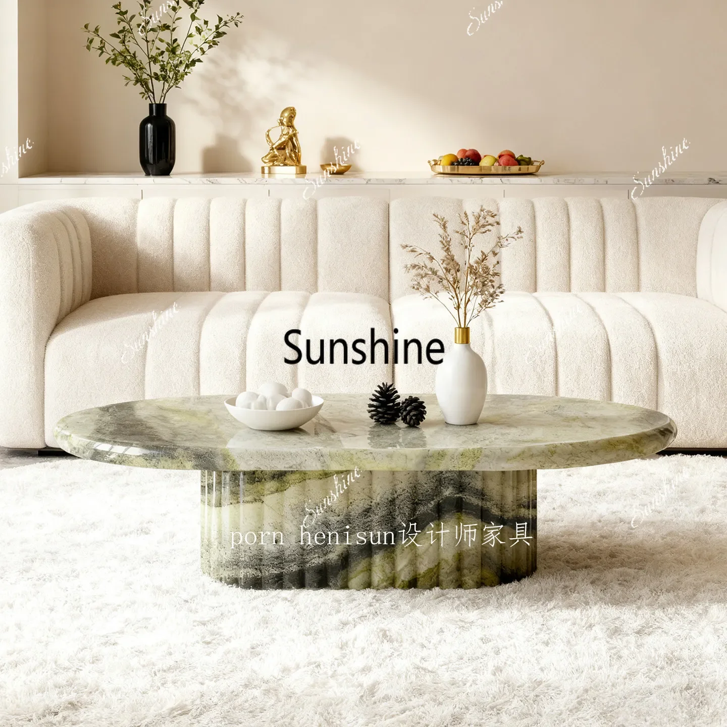 YItalian light luxury, coffee table design, living room villa, high-end coffee table, tea table