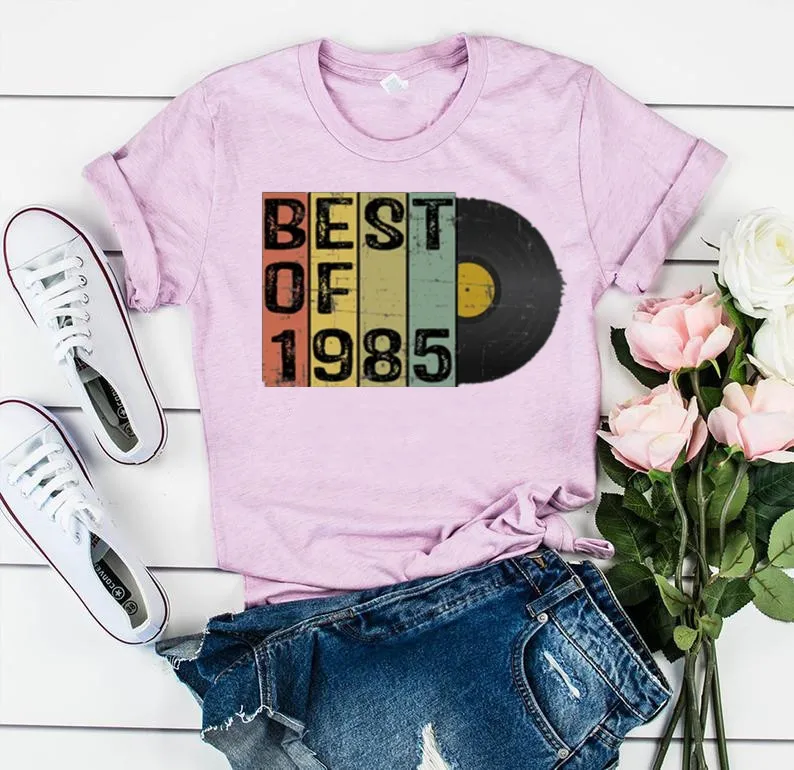 36th Verjaardag Shirt Voor Hem Of Haar, 36 Gift Voor Vrouwen Mannen Party Beste Van 1985 Streetwear Korte Mouw Top Tees Streetwear Kawaii