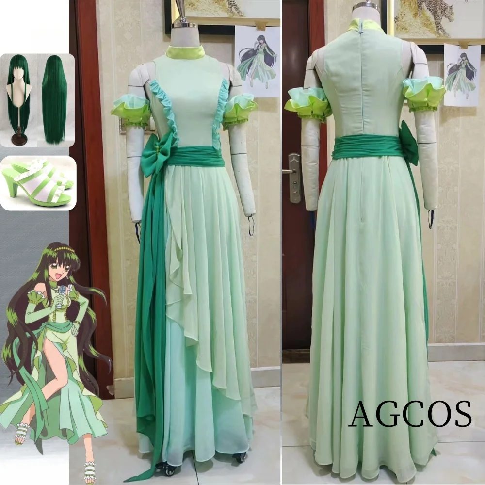 AGCOS Custom Size Toin Rina Cosplay Anime ぴちぴちピッチ Cosplay Costume Christmas Dress Sets Wig Shoes Costumes Cosplay