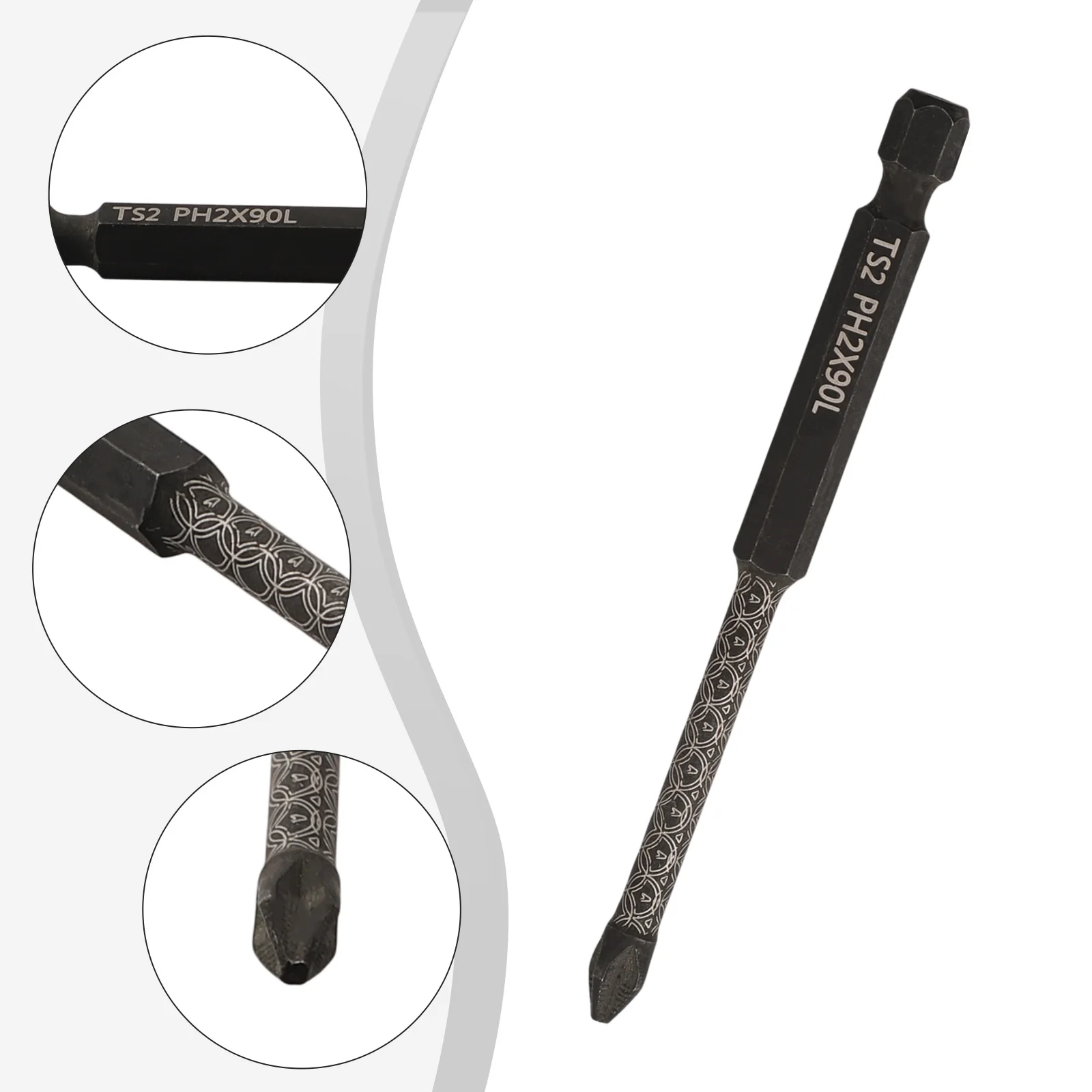 1pc 50-150mm Magnetic Screwdriver Bit For Impact Cross Bit Anti-Slip Screwdriver Bit Hex Shank For Power Drilling