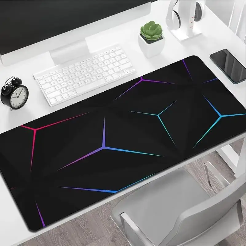 900x400 Geometric Art Large Gaming Mouse Pad Gamer Big Mouse Mat Computer Gaming Locking Edge MousePad Keyboard Desk Mice Pads