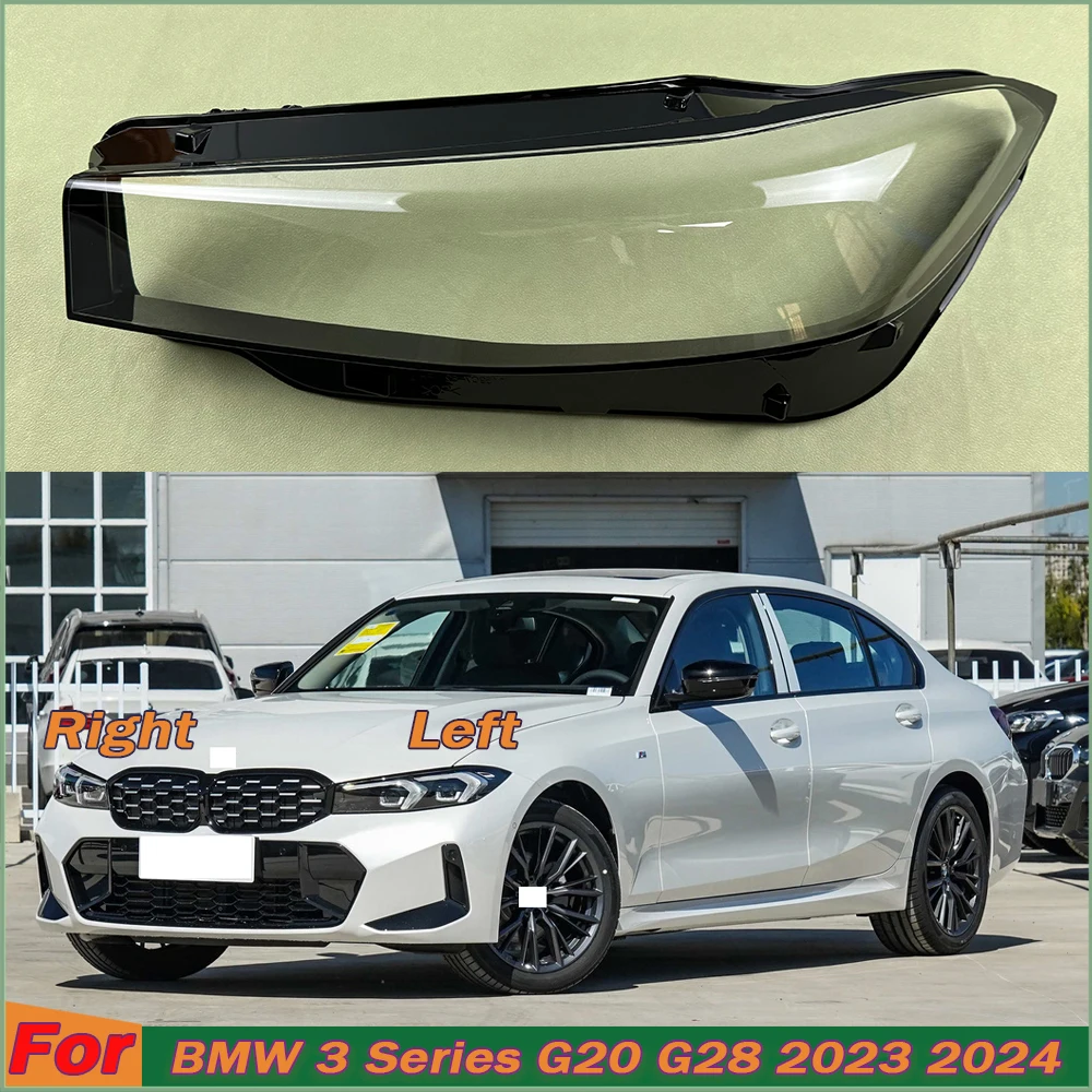 

Headlamp Cover For BMW 3 Series G20 G28 2023 2024 Transparent Shade Lamp Headlight Shell Lens Plexiglass Auto Replacement Parts