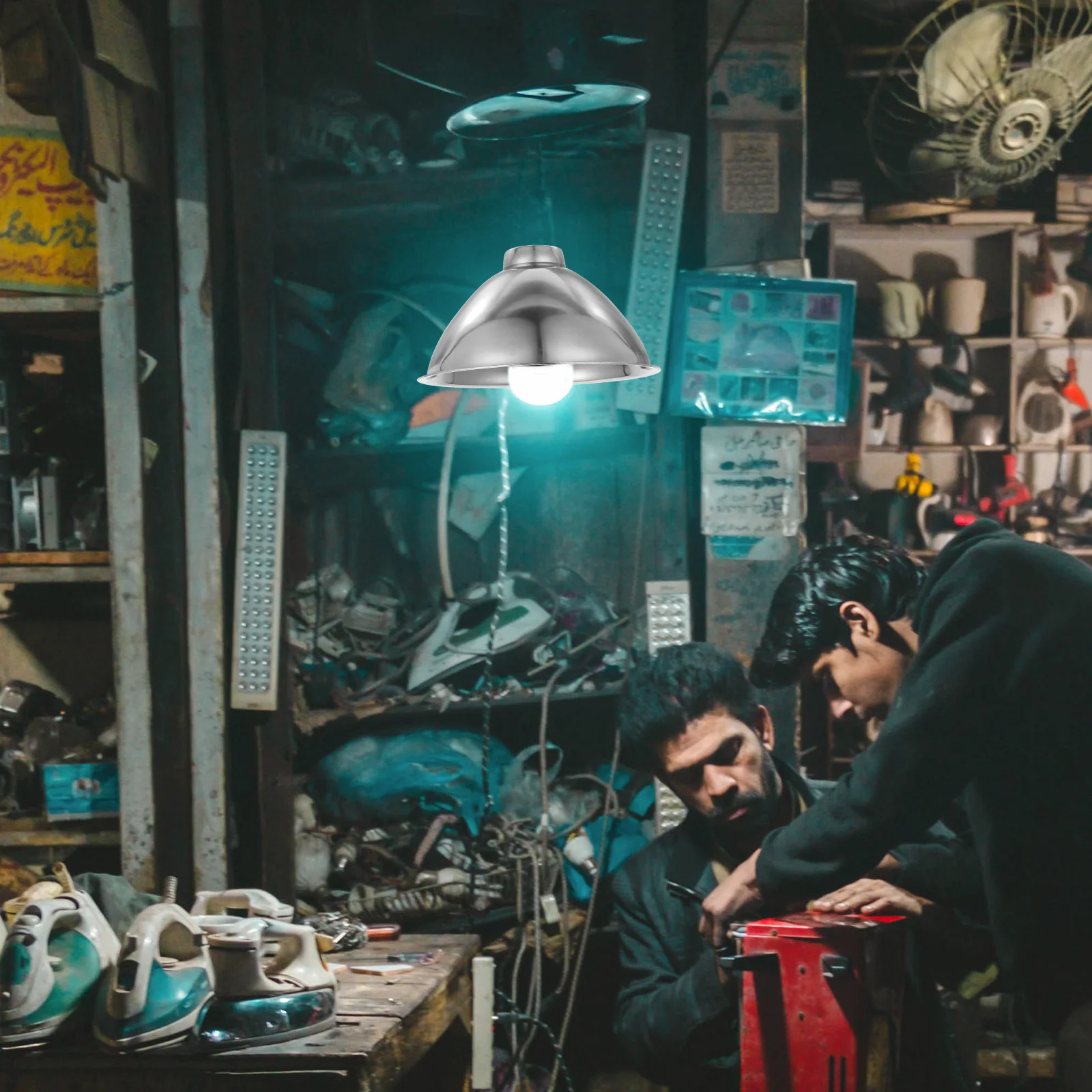 

Stainless Steel Industrial Bulb Lampshade Metal Pendant Lamp Shade Replacement Ceiling Lamp Cover Decorative Light Accessories