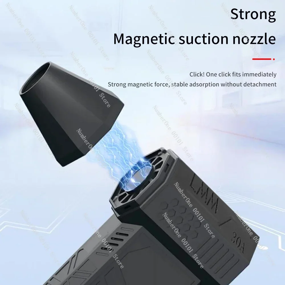 200W High Power Jet Fan Dust Collector Brushless Motor Wind Speed 52m/s Mini Violent Turbofan Air Dust Collector