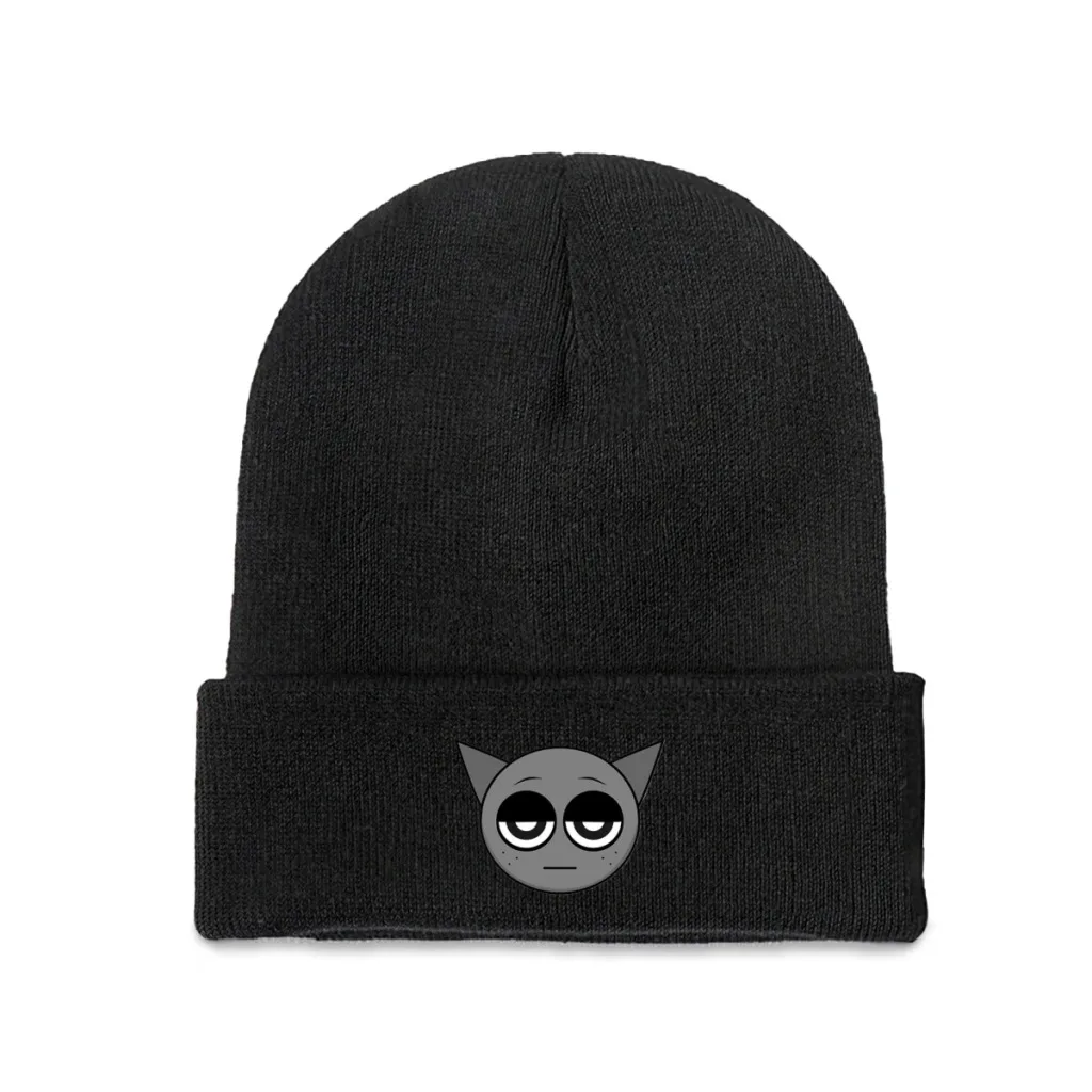 

Sprunki Gray Head Beanie Knitted Hat Winter Warm Outdoor Cap For Male Women