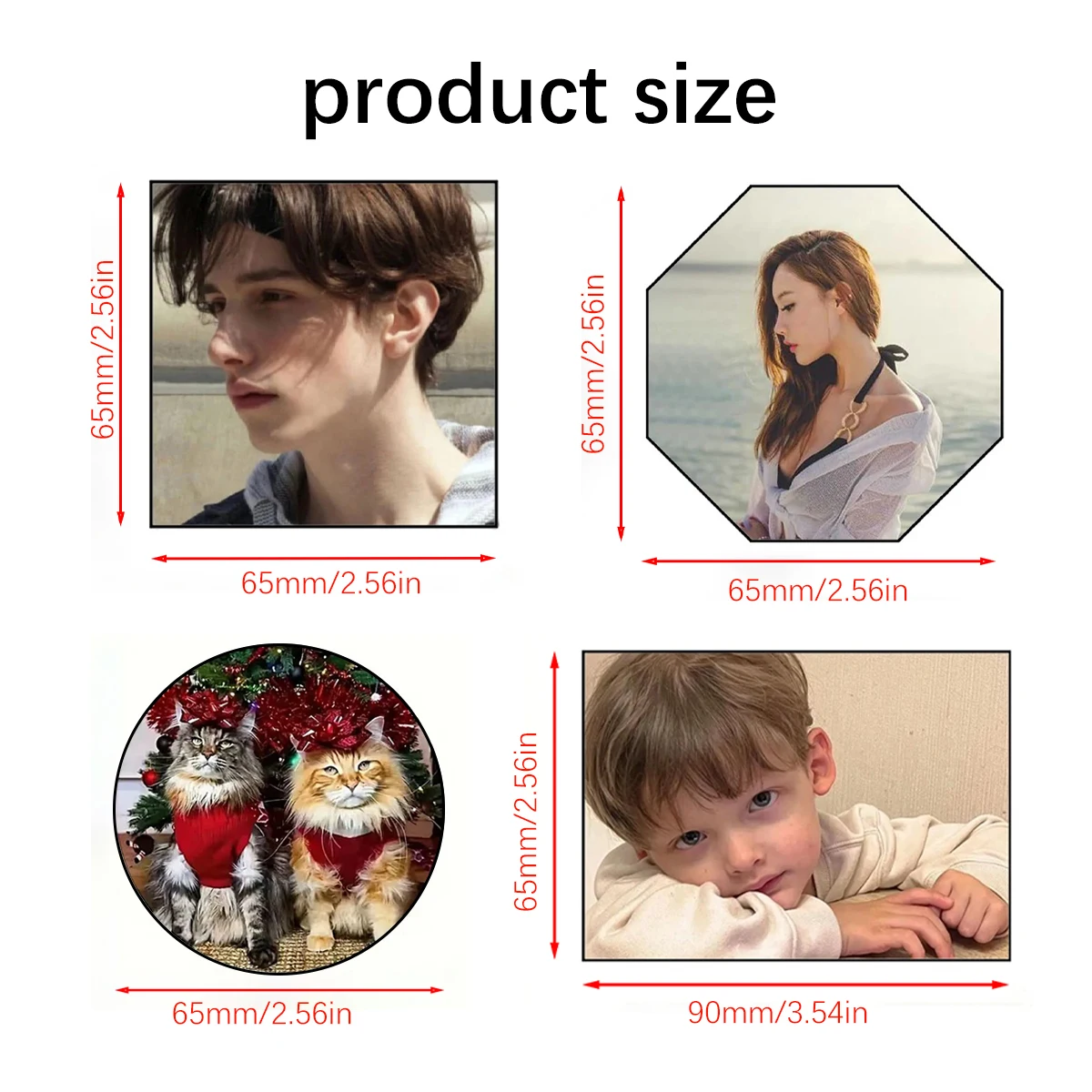 Customized Magnetic Photo Fridge Sticker, Various Shapes, Perfect Gift To Preserve Memories Of Family, Friends And Loved Ones