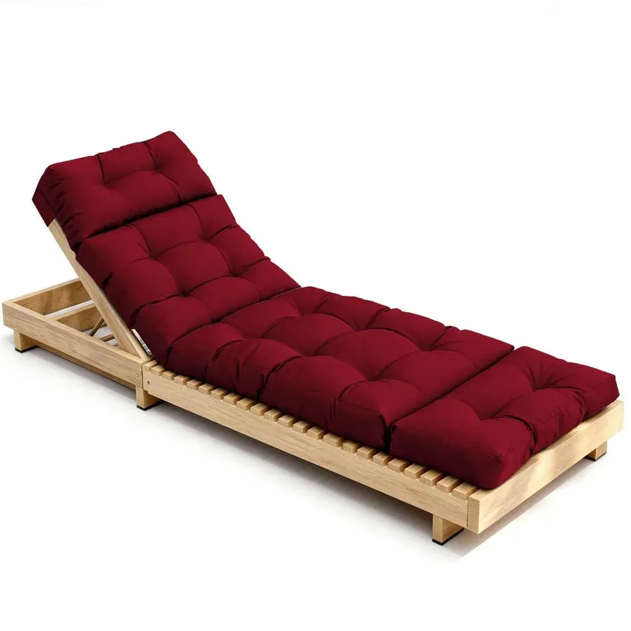 

Lounge Chair Cushions, Chaise Lounge Chair Cushions Replacement for Patio Furniture with Ties Waterproof Fabric Pool Chasie Cus