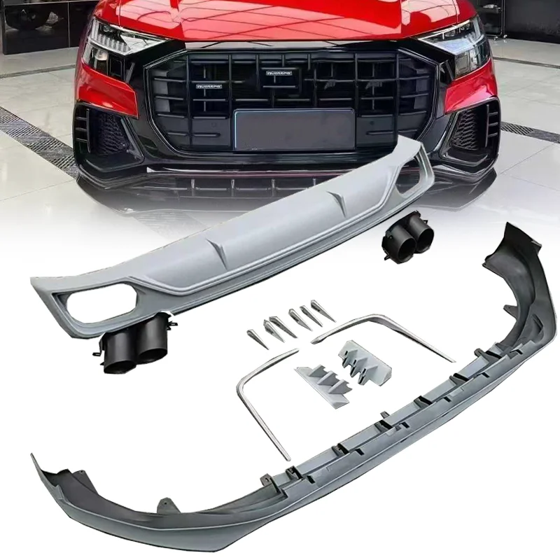 

New High Quality Front and Rear Bumper Exhaust Tailpipe for Audi Q8 19-23 S-LINE Sport up to ABT
