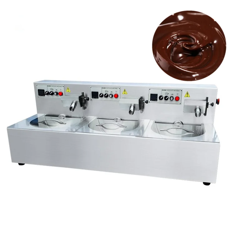 多機能チョコレート溶解/テンパリング/コーティング製造機 小型金型成形機械