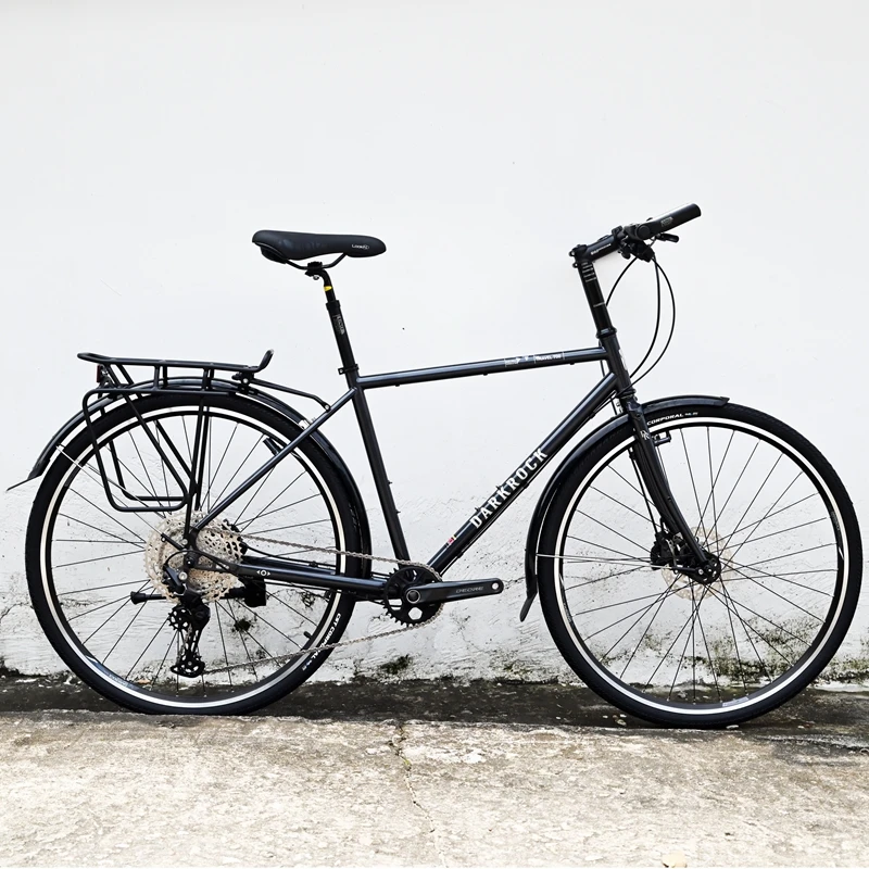 ダークロード 新着! ダークロック-スチール製自転車フレームセット,ロードバイク