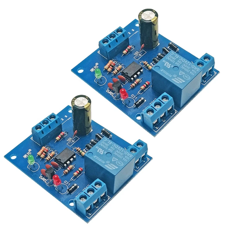 2PCS 12V Liquid Water Level Controller Sensor Automatic Pumping Water Level Detection Water Pump Control Circuit Board