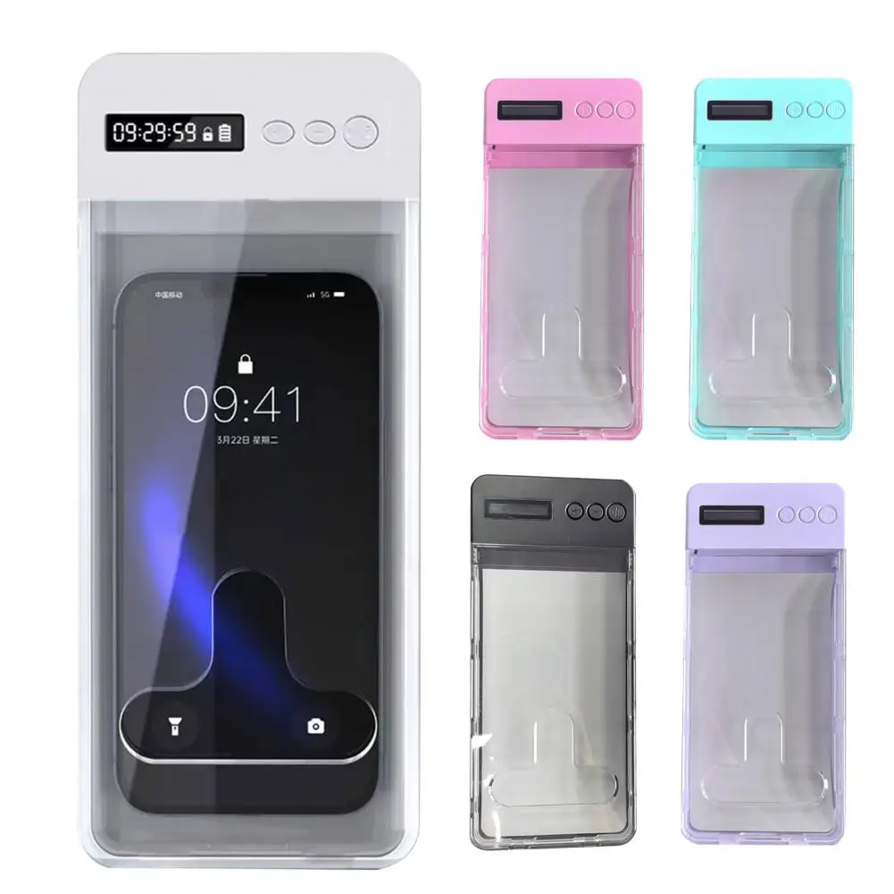 Phone Lock Box with Timer LCD Display Phone Prison Transparent Phone Locker Adults Children Students Self-Discipline Tools