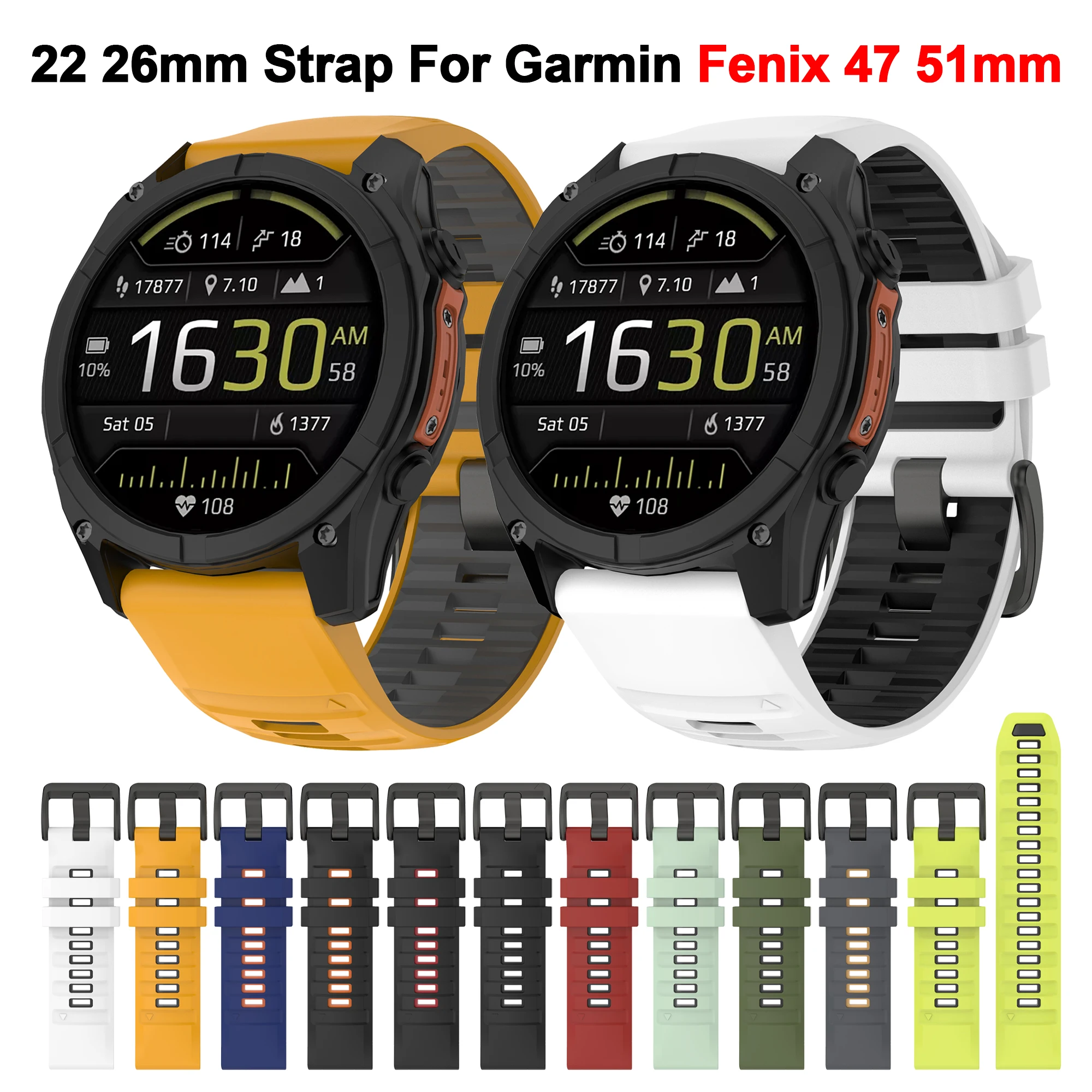 22 26MM Silicone Wa…