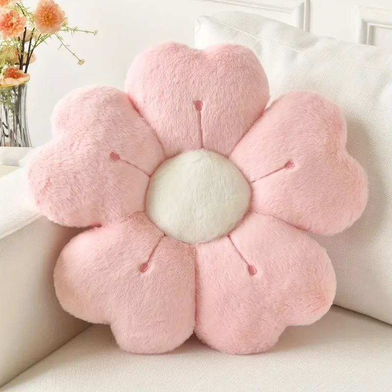 Blumenförmiges Plüsch-Wurfkissen – bequemes und niedliches Matratzen- und Soadekissen, Stuhlkissen, Bodenkissen