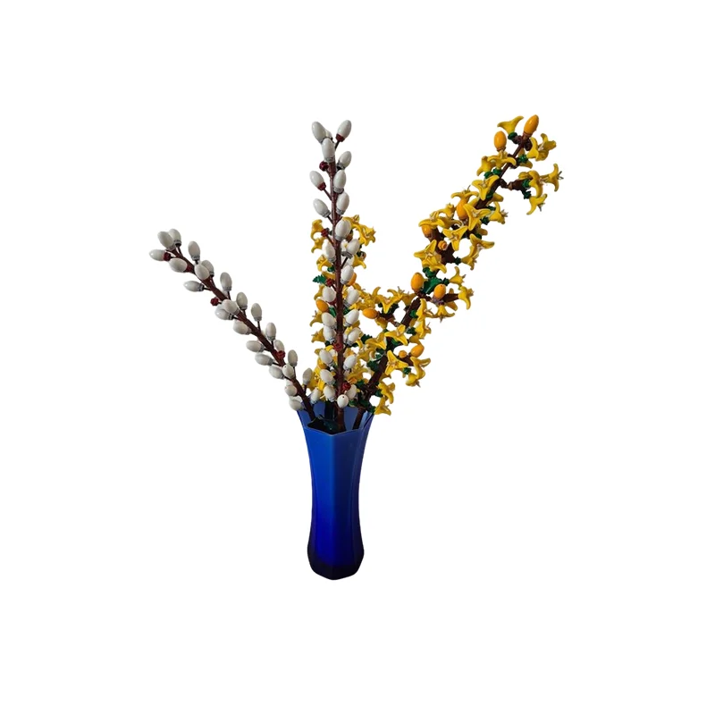 654pcs MOC Botanicals Spring Flowers Model Building Blocks Architecture Creative Idea Education Kids Christmas Gifts Toys Brick