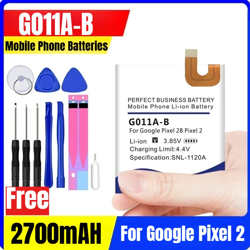 

GO11A-B 3.85V 2700mAH Mobile Phone Batteries for Google Pixel 2+Tool