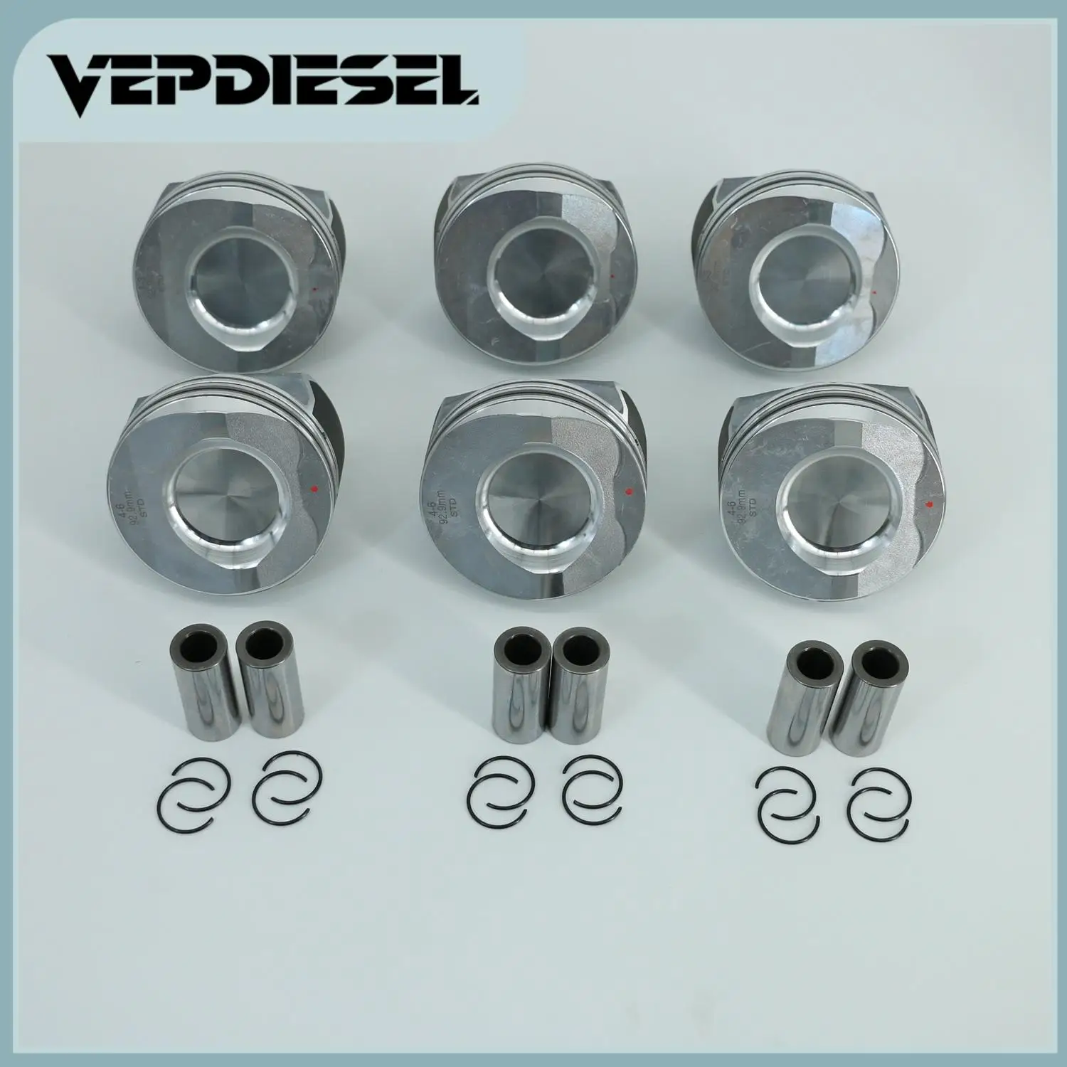 6pcs Engine Piston Set For 2004-2010 CLS 350 A2720303117 A2720302817 A2720309317 A2720305117 M272.988