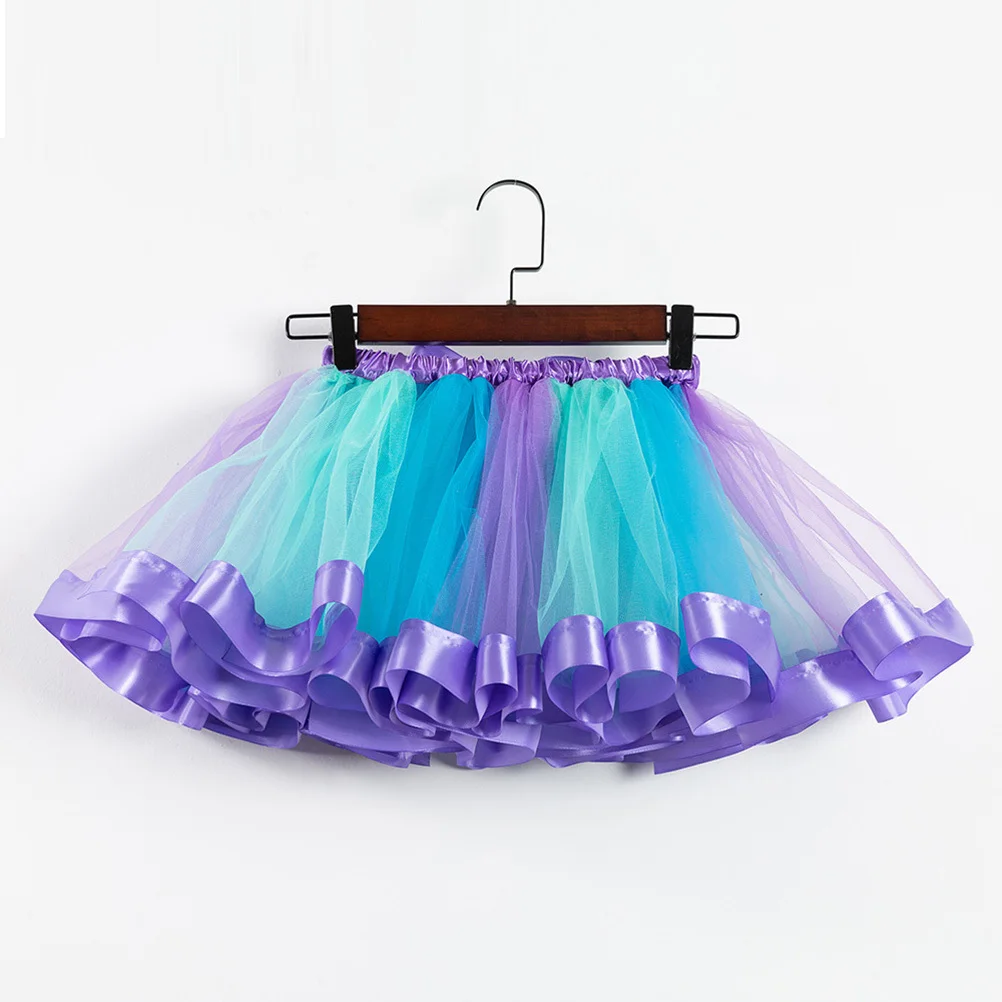 

1 set 1 Set Grenadine Tutu Skirt Mermaid Headband Costume Set Soft Comfortable Christmas Party Dress-Up For L Size