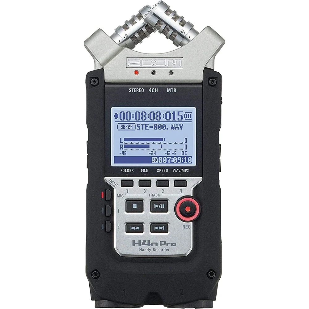 Zoom H4n Pro 4-Track Battery Powered Wireless Portable Recorder Stereo Microphone for Stereo Multitrack Recording Audio Video