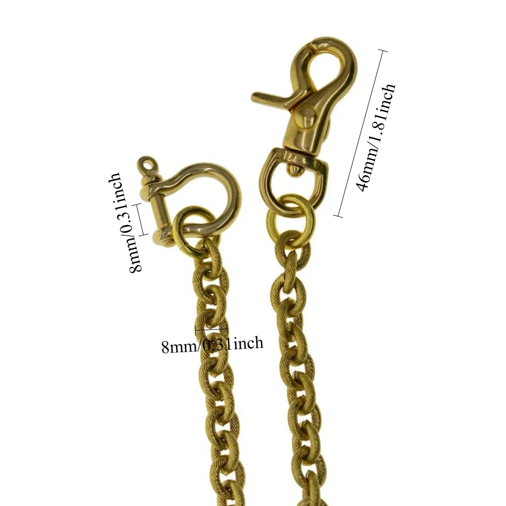 Heavy Solid Brass Craved Cuban O Ring Cross Link Wallet Jean Pants ChainsD Shackle Connector Lobster Clasp Keyring  Westworld