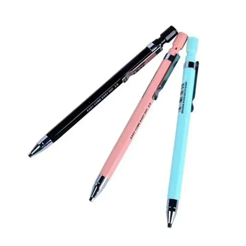 2 Pcs Automatic Pencil Lead Holder School Writing Supplies Stationery Mechanical Pencils Set Of Drafting Rules Korean Stationery view 5