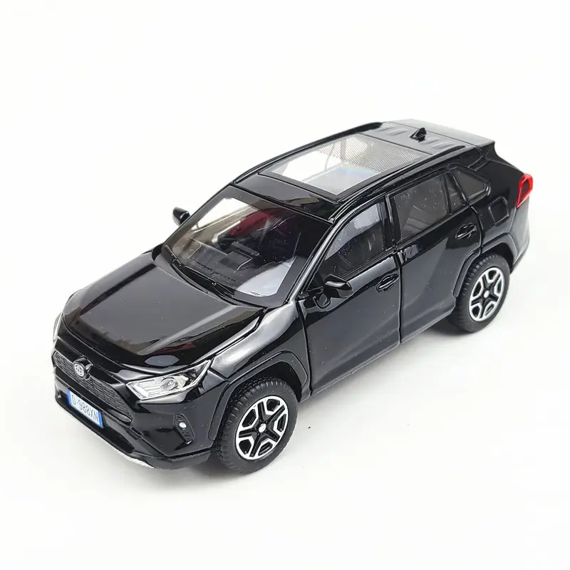 1:32 RAV4 SUV Legering Gegoten Speelgoed Auto Model Geluid en Licht Trek kinderen Speelgoed Collectibles verjaardagscadeau