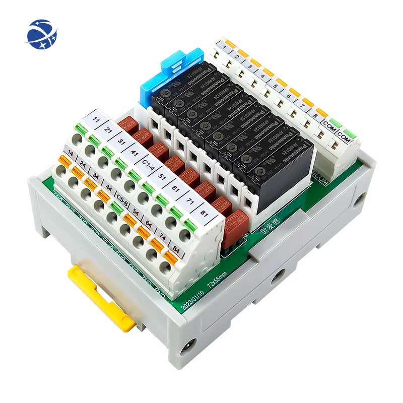 8 channel 5A 250VAC/24VDC 1NO load with fuse in line relay module.