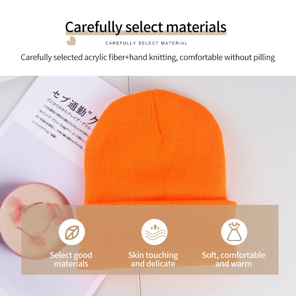 Winter Hats for Unisex New Beanies Knitted Solid Cute Hat Lady Autumn Female Beanie Caps Warmer Bonnet Men Casual Cap Wholesale