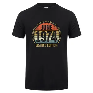 Hergestellt im April 1974 T kurzärmeliges Hemd im März Oktober November jeden Monat 1974 Tops Geburtstagsgeschenk T SD-004 geboren 12 Hauptverkaufshirt 1974 - №6