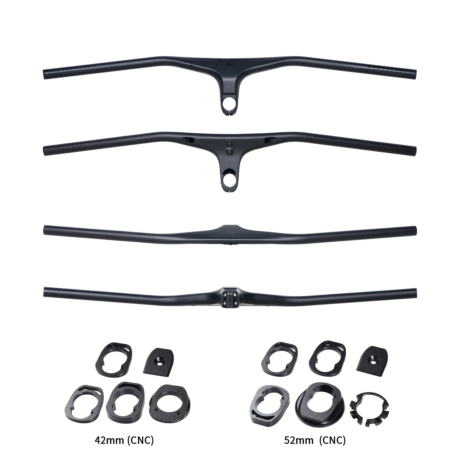 Carbon Fiber MTB Bicycle Integrated Handlebar With Stem -17 Degree