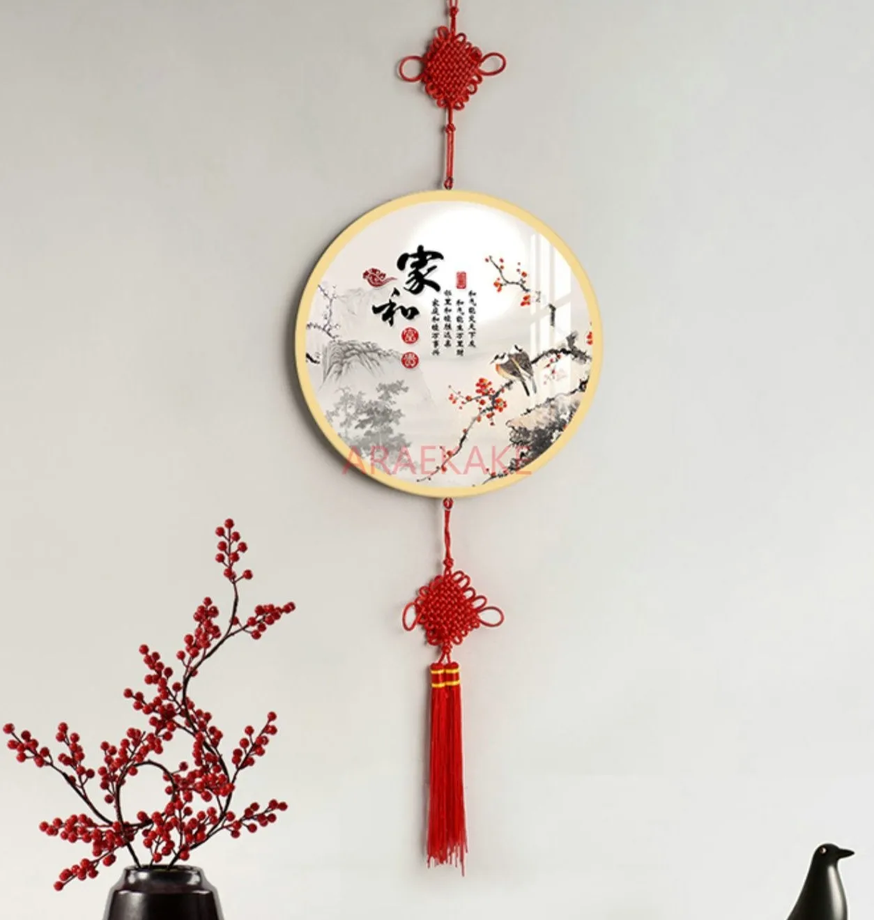 Chinese knot hanging painting, living room decoration painting, entrance background wall, new Chinese style pendant