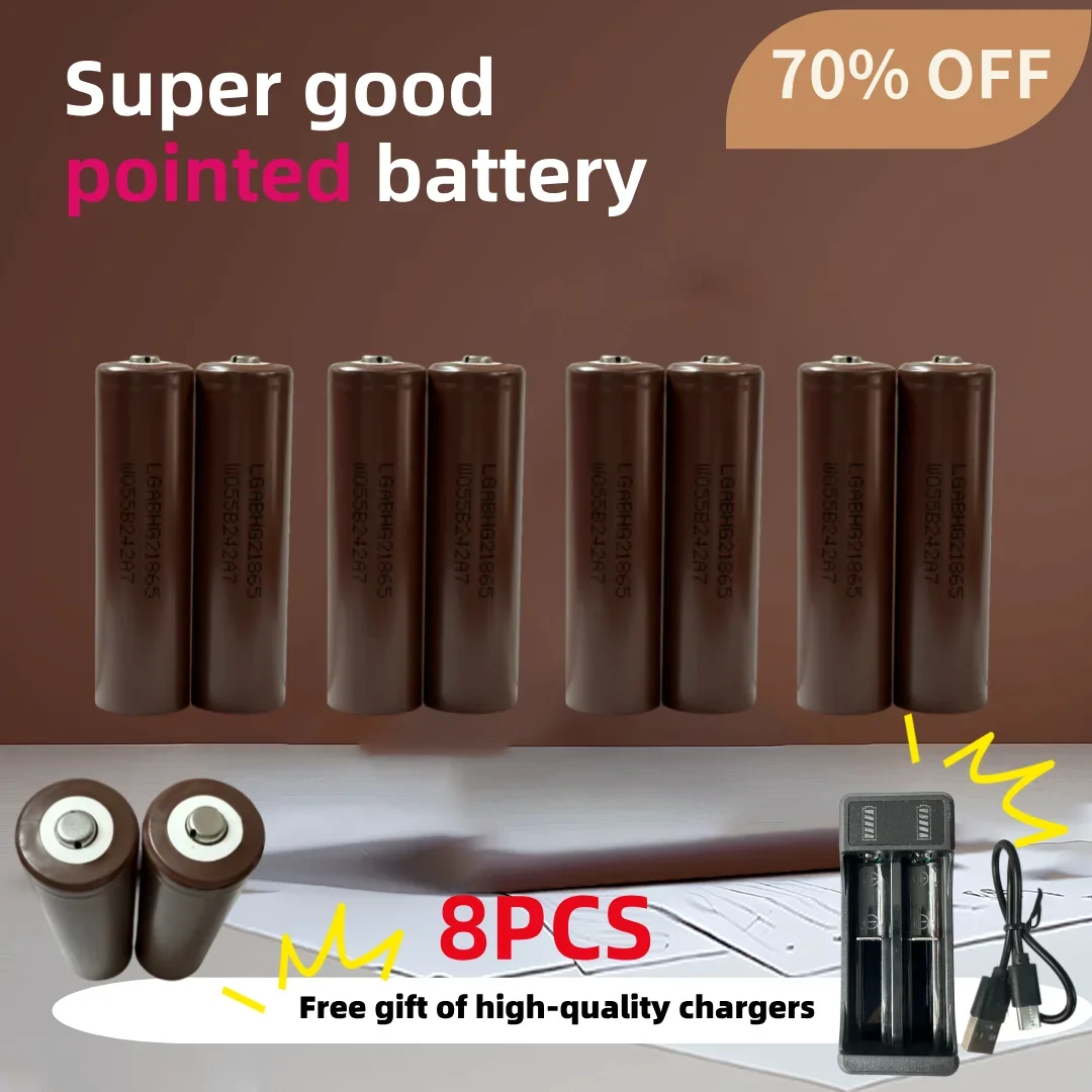 2024 Free delivery of 100% original rechargeable 18650 battery 3.7V 3500mAh 25A discharge 18650 HG2 +Pointed