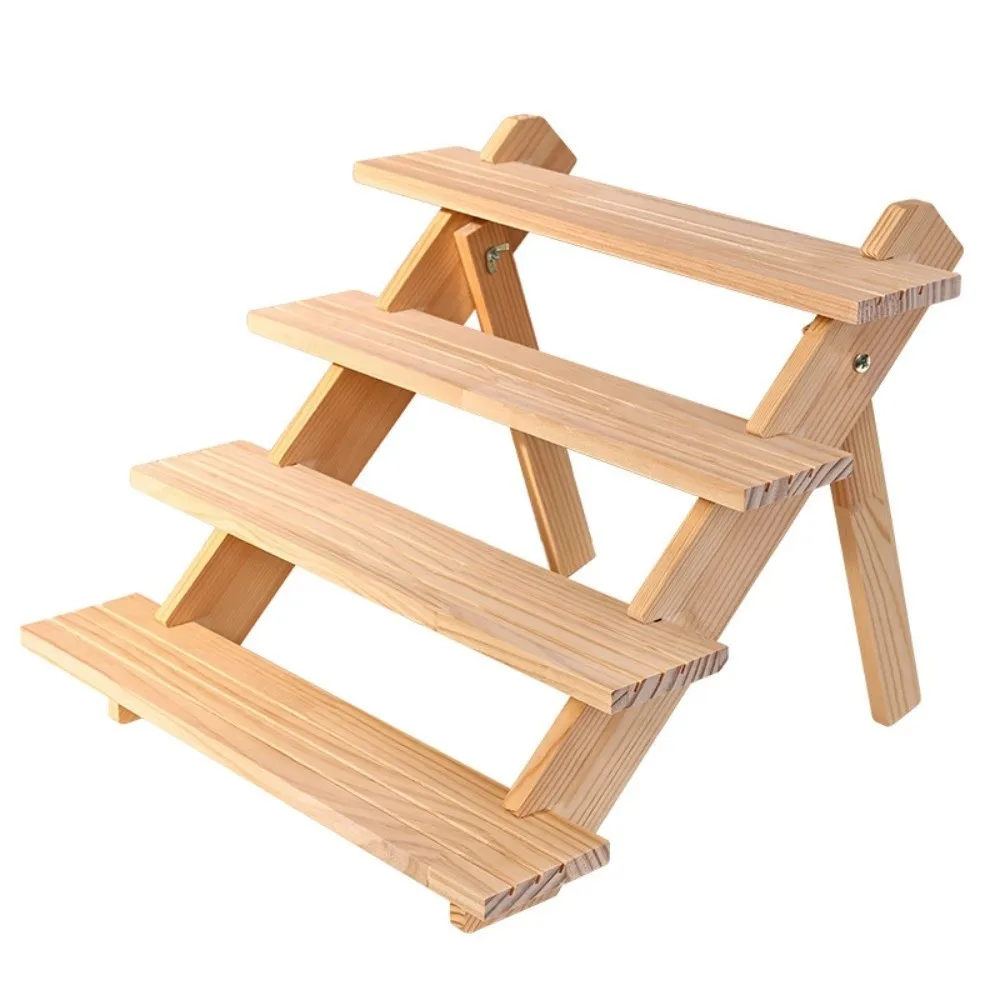 2/3/4 Layer Wooden Jewelry Display Stand Decorative Minimalist Earring Storage Rack Multi Functional Wooden Display Rack Desktop
