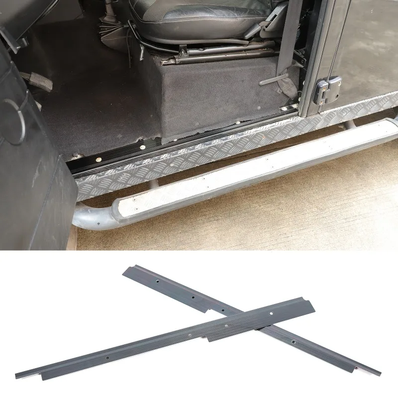 2 قطعة الفولاذ المقاوم للصدأ لاند روفر ديفندر 2004-2018 عتبة الباب الداخلي لوحة الكسوة غطاء لوح حماية اكسسوارات السيارات #3