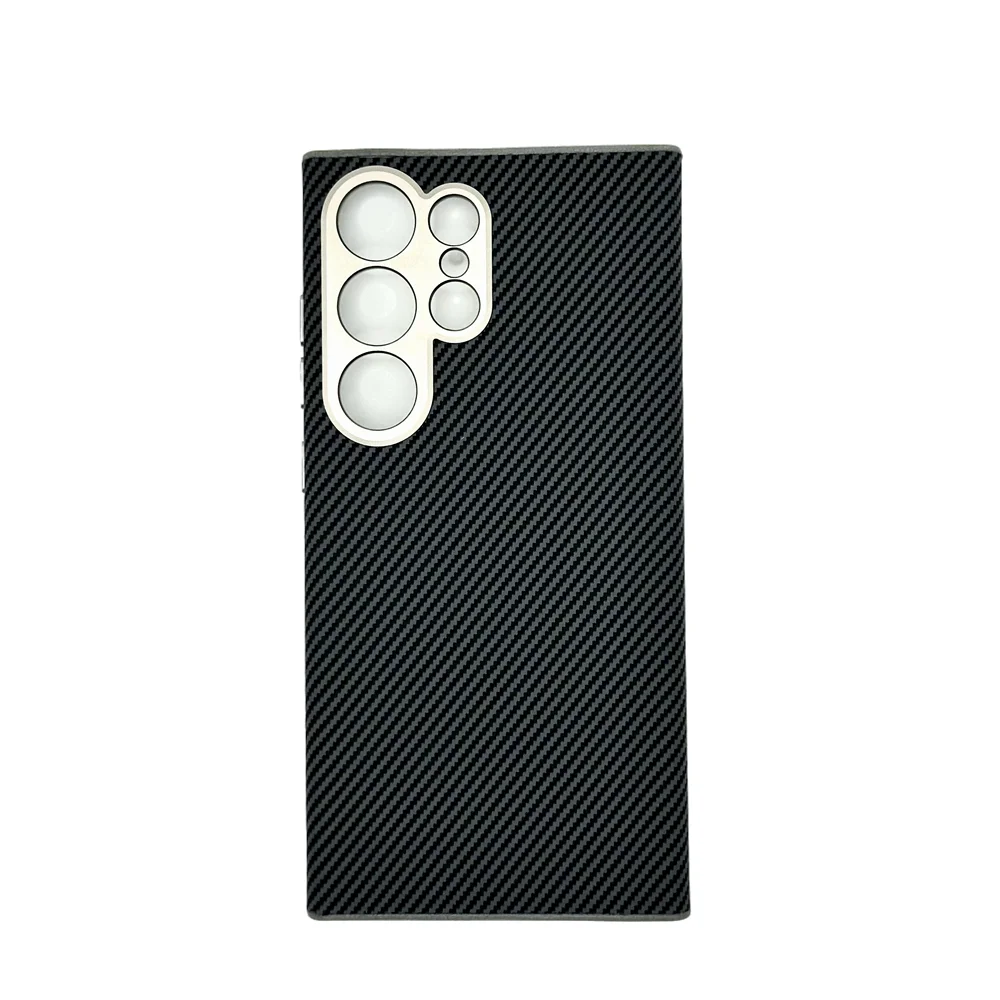 

Noble Carbon Fiber Texture Vegan Leather Case For Samsung Galaxy S24 Ultra Magnetic Cover For Magsafe Wireless Charger