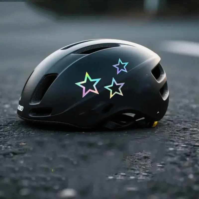 3Pcs/Set Hollow Star Vinyl Stickers, Waterproof Decals for Car Window Motorcycle Helmet Bike Laptop Cup, Multi Color Decor