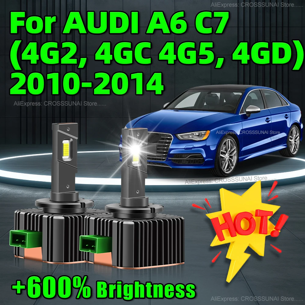 110W LED D3S Canbus Car Headlight HID Turbo Bulb 6000K Light For AUDI A6 C7 4G2 4GC 4G5 4GD 2010 2011 2012 2013 2014