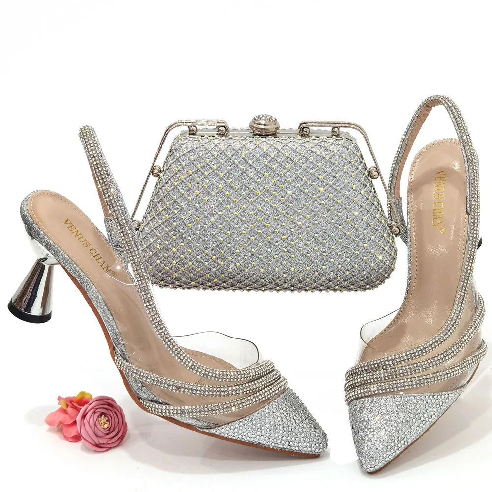 

Doershownew Italian Shoes And Bag Sets For Evening Party With Stones Italian Leather Handbags Match Bags! HSD1-5