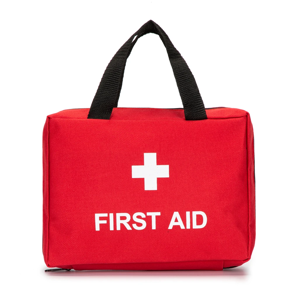 Red First Aid Bag Empty 1st Aid Bag Section Dividers Medical Travel First Responder Storage Compact Survival Medicine Bag