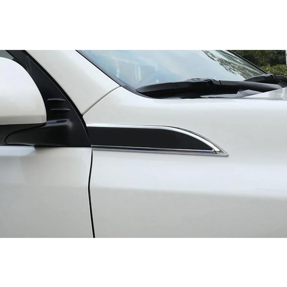 Car Side Vent Airflow Fender Cover For Toyota Prado FJ150 2010 2011 2012 2013 2014 2015 2016 2017 2018 2019 Frame Lamp Top Stick