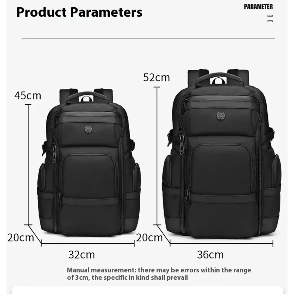 Men\'s Multi-functional Outdoor Travel Backpacks Mochila Waterproof Quality Laptop Backpack Large Capacity Business Commuter Bags