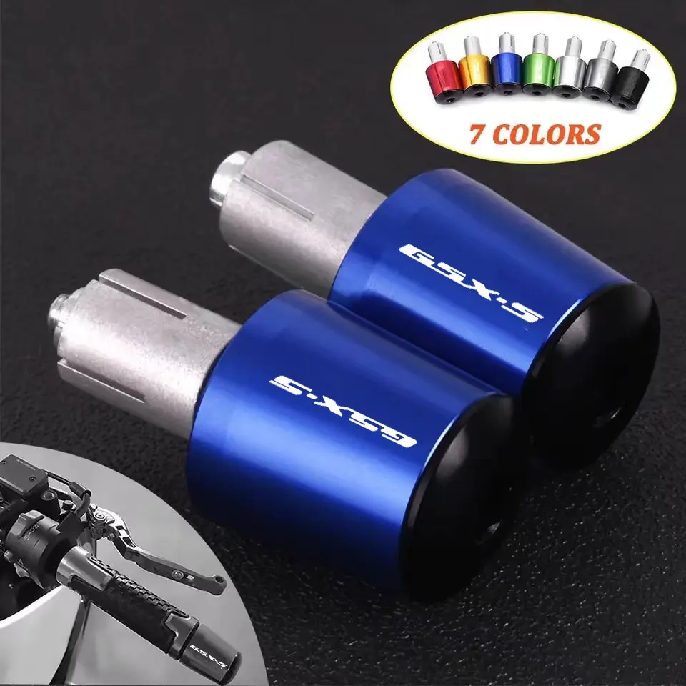 2pcs For SUZUKI GSX-S750 GSX-S1000 GSXS750 GSXS1000 GSXS Motorcycle CNC Handle Bar Handlebar Grips Cap End handle Plugs