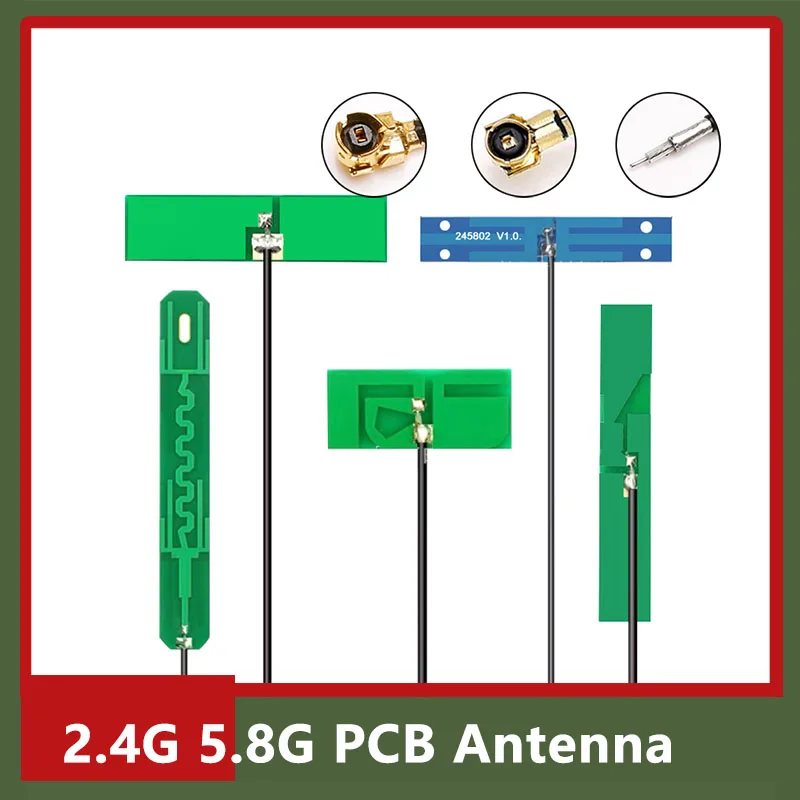 10pcs 2.4GHZ 5.8G Dual Band 2.4G WiFi FPC PCB Internal Board Panel Antenna High Gain 10dbi Builtin Aerial For Signal Boost