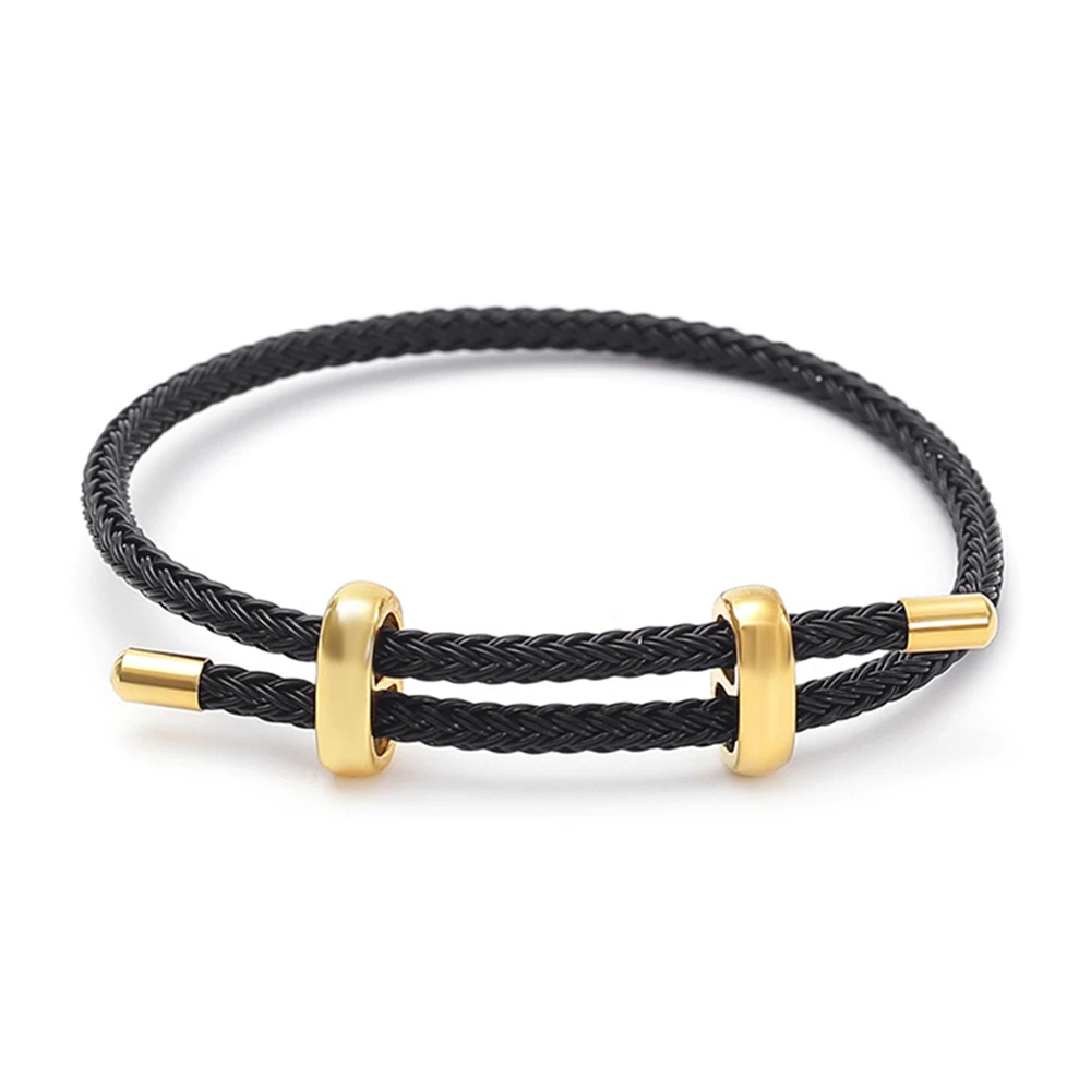 Handmade Woven Wire Rope Adjustable Bracelet, Luxury Gift