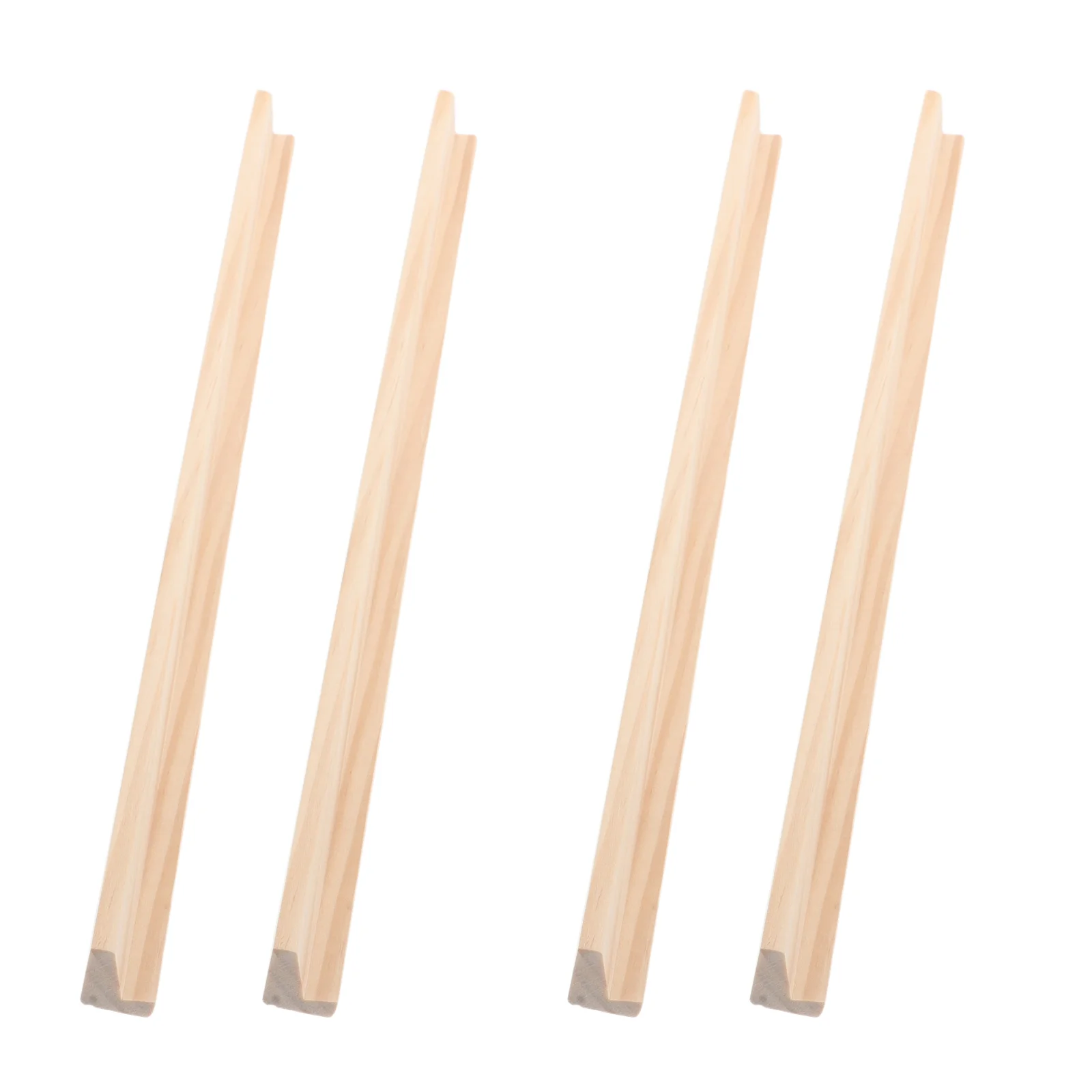 4pcs Wooden Domino Base Unfinished Tile Holder For Mexican Train Mahjong Game 36Cm Family Travel Kids Educational Use Single Row