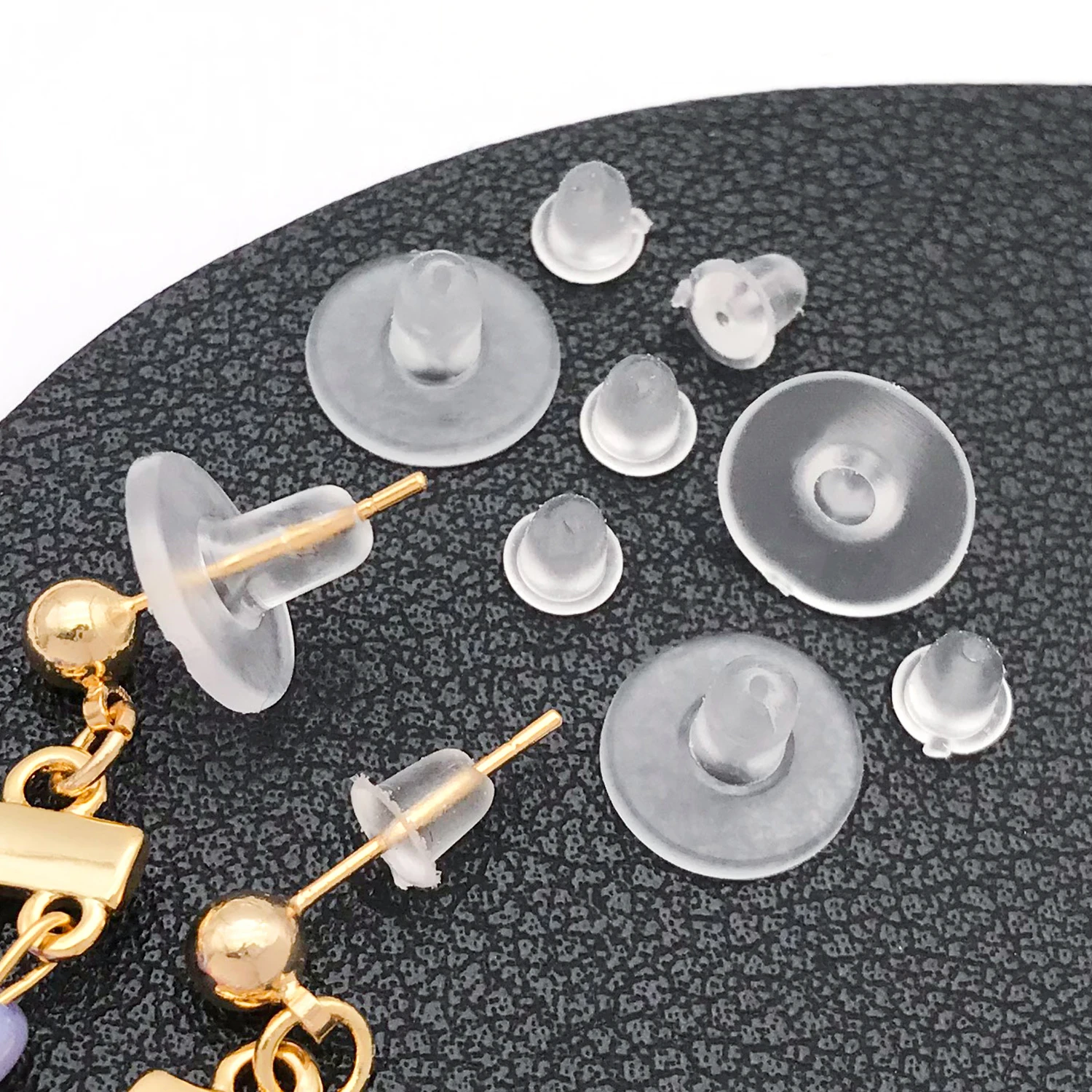 200pcs 4.2/9mm Soft Silicone Rubber Earring Back Stoppers for Stud Earrings DIY Earring Tube Ear Plugs Jewelry Making Accessorie