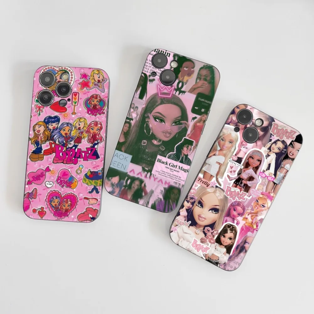 Fashion B-Bratz Doll Phone Case Silicone Soft For IPhone 16 15 14 13 12 11 Plus Pro Max Plus